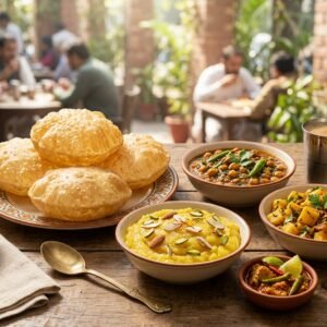 Sunday Special Halwa Puri & Chana Thali