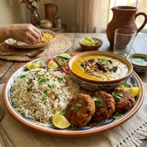 Ghar Ki Daal Chawal & Shami Kabab Platter